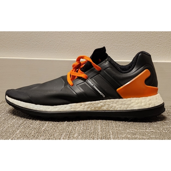 Adidas Y-3 Yohji Yamamoto Pureboost ZG Sneakers Men\'s Black/Orange Size 10.5